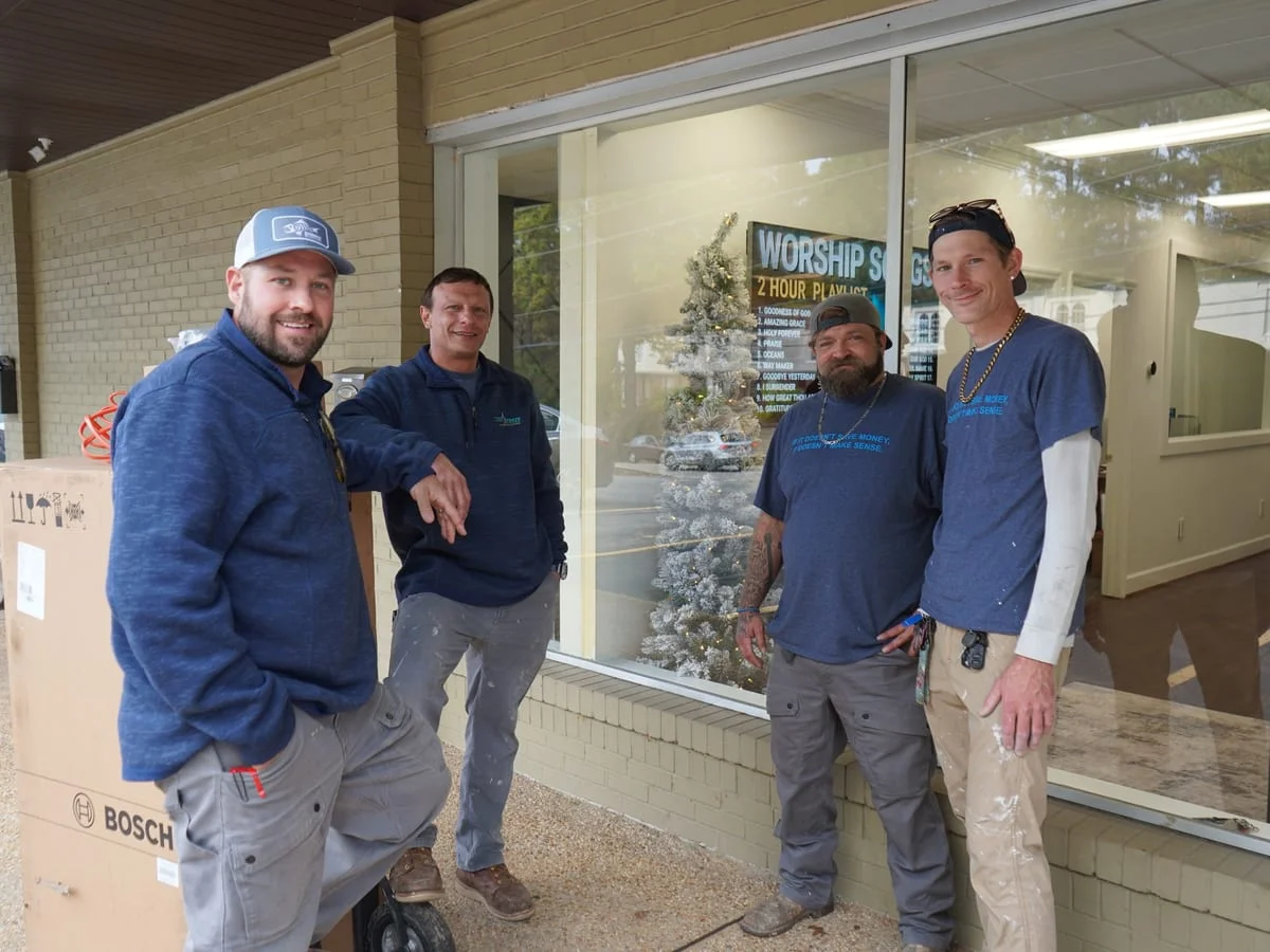 The Cool Breeze team outside the Birmingham shop